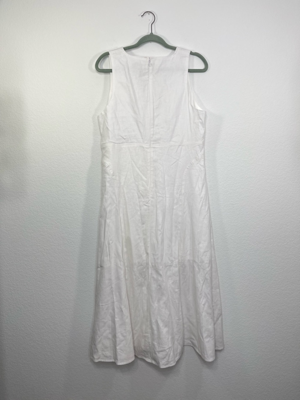Banana Republic Factory linen blend Seamed Midi Dress size 14 - Picture 4 of 9